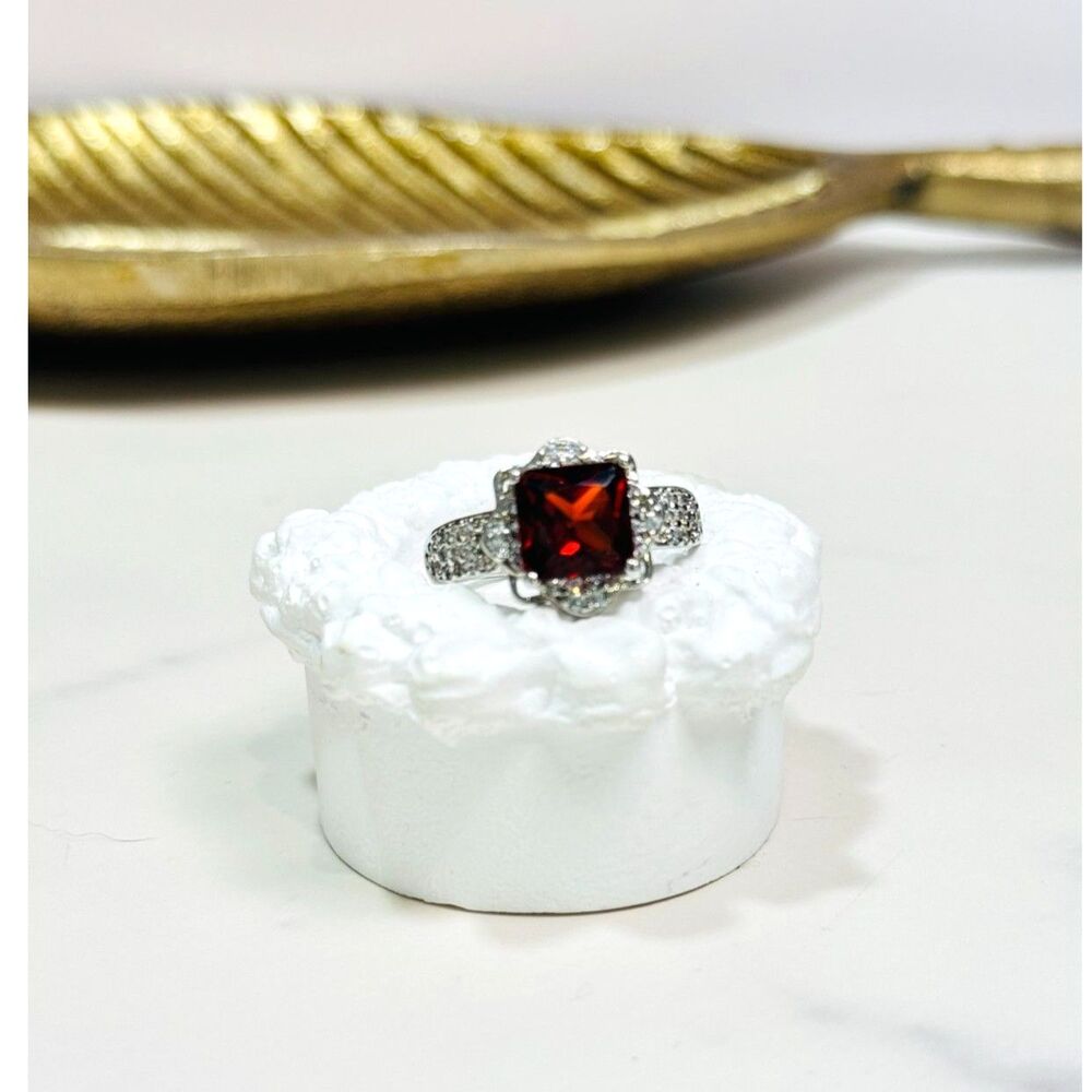 Statement Ruby Cz Ring